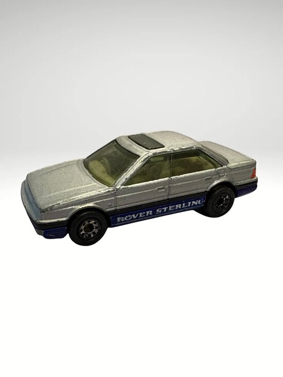 Matchbox Other - Matchbox 1987 Silver Rover Sterling Car Silver/Blue 1:60 Scale (SKU: 219TO)